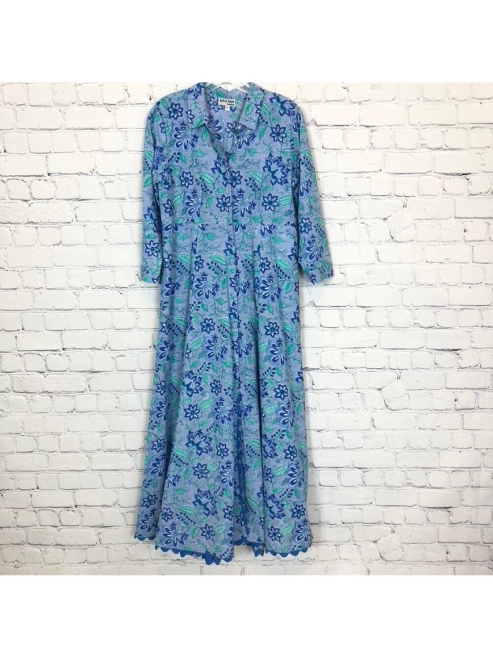 Juliet Dunn London Blue Floral Dress Size 2